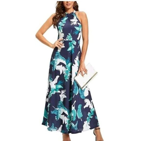 StyleWood Dresses & Skirts - Style wood Dress Size XL Maxi Summer Beach Sleeveless Green/Blue